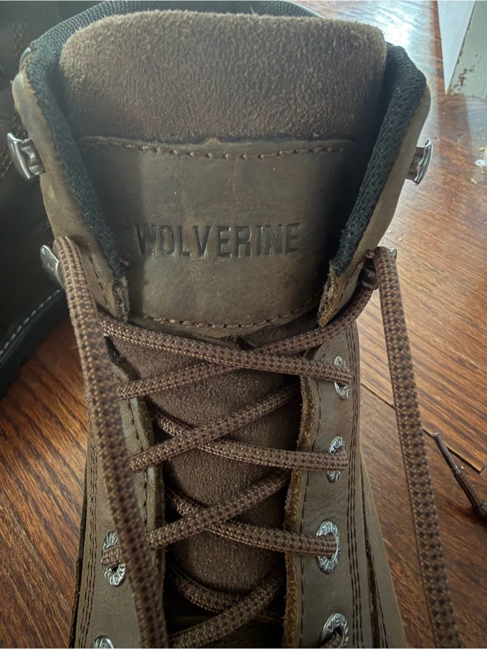 Wolverine Dark Brown Steel Toe Lace-Up Work Boots